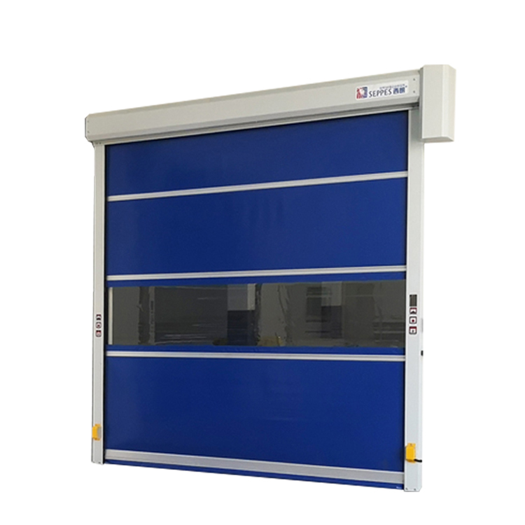 Blue pvc high speed door