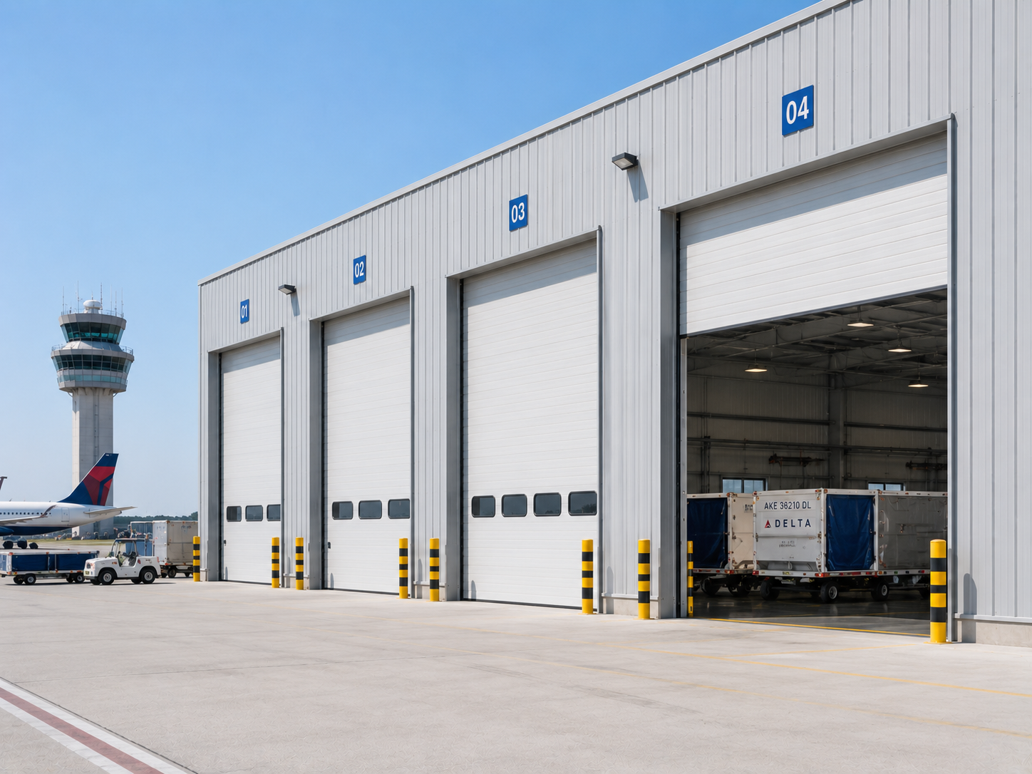Airport industrial door systems