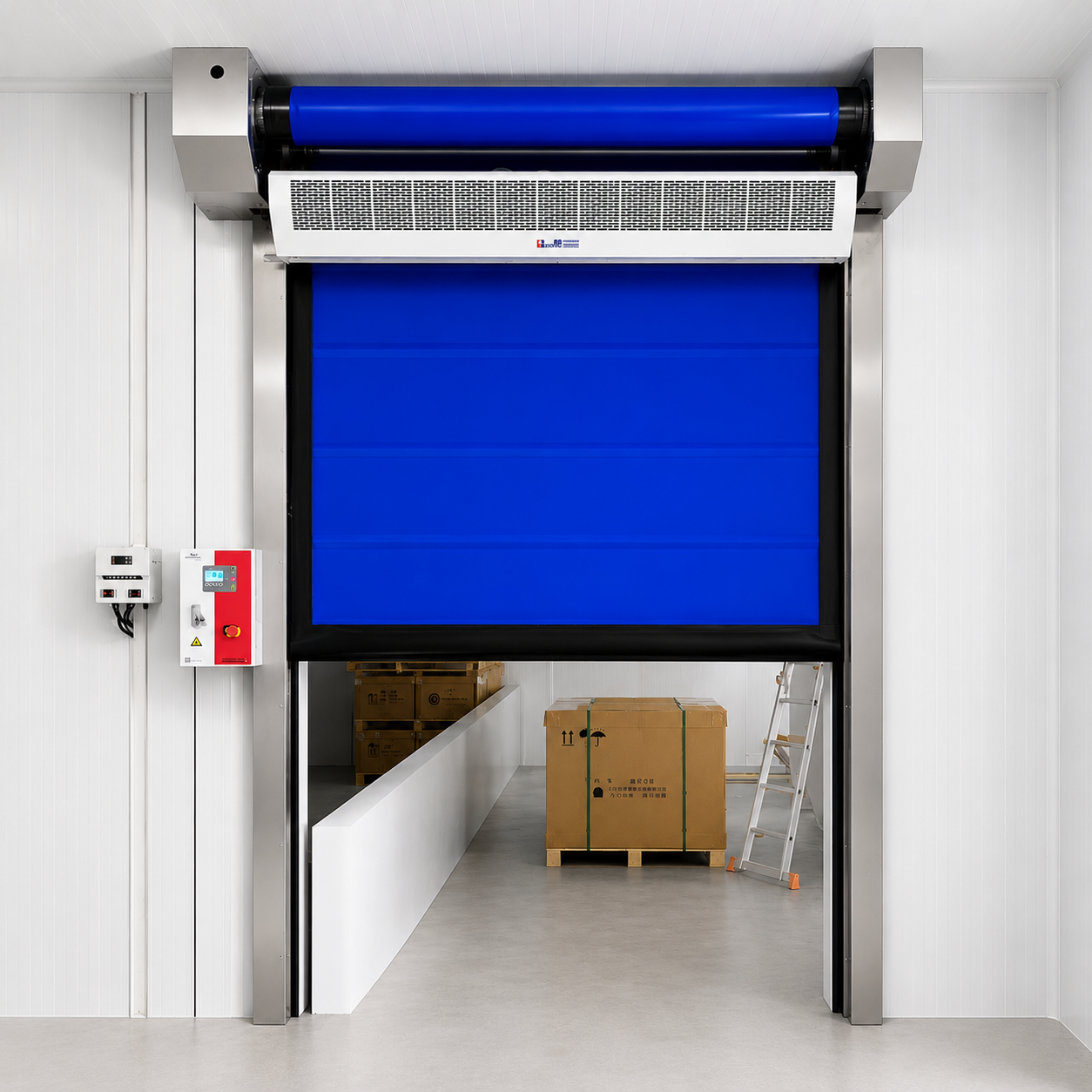 Industrial freezer doors for temperature controlled logistics