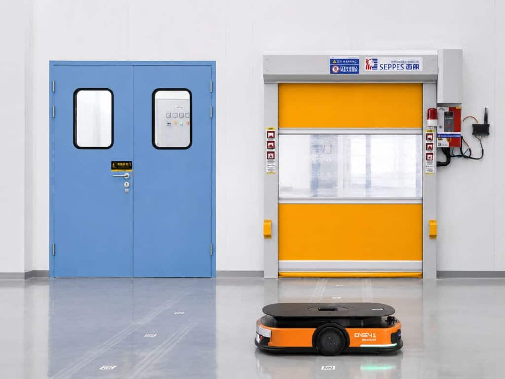 AGV interlocked industrial door