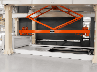 Rigid high speed door installed in airport ground service area for fast and secure access control