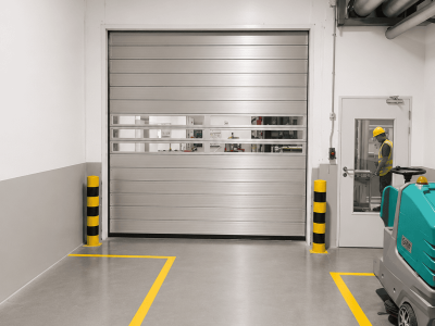 vertical lift high speed door with aluminum panels